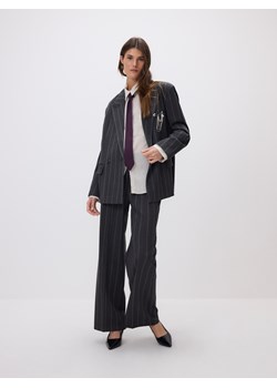 Reserved - Marynarka z wiskozą - ciemnoszary ze sklepu Reserved w kategorii Marynarki damskie - zdjęcie 187913748