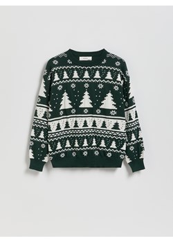 Reserved - Sweter ze wzorem - zielony ze sklepu Reserved w kategorii Swetry chłopięce - zdjęcie 187915106