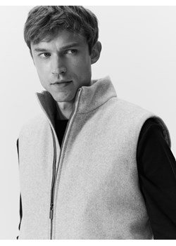 Reserved - Kamizelka z domieszką wełny - jasnoszary ze sklepu Reserved w kategorii Kamizelki męskie - zdjęcie 187915175