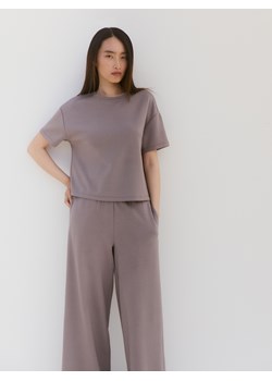 Reserved - T-shirt regular z modalem - beżowy ze sklepu Reserved w kategorii Bluzki damskie - zdjęcie 187915216