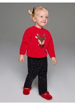 Sinsay - Świąteczny sweter z reniferem zdobionym cekinami - czerwony ze sklepu Sinsay w kategorii Bluzy i swetry - zdjęcie 187915805