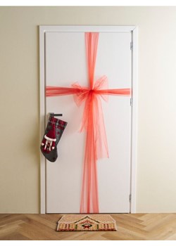 Sinsay - Dekoracyjna kokarda do powieszenia na drzwi - czerwony ze sklepu Sinsay w kategorii Dekoracje bożonarodzeniowe - zdjęcie 187915806