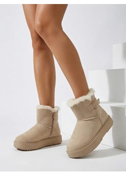 Royalfashion Krótkie buty a'la śniegowce damskie Aurelia Classico ze sklepu royalfashion.pl w kategorii Śniegowce damskie - zdjęcie 187916016