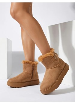 Royalfashion Krótkie buty a'la śniegowce damskie Aurelia Classico ze sklepu royalfashion.pl w kategorii Śniegowce damskie - zdjęcie 187916049