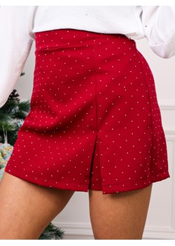 SPÓDNICO-SPODENKI ZDOBIONE CYRKONIAMI- BORDOWE ze sklepu olika.com.pl w kategorii Spódnice - zdjęcie 187916549