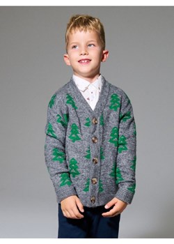 Sinsay - Świąteczny kardigan z choinkami - szary ze sklepu Sinsay w kategorii Swetry chłopięce - zdjęcie 187917456