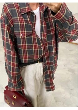 Damska kolorowa koszula w kratę - Czerwony S ze sklepu Intimica.pl w kategorii Koszule damskie - zdjęcie 187917597