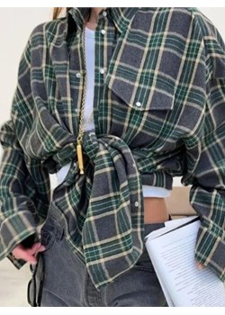 Damska kolorowa koszula w kratę - Zielony S ze sklepu Intimica.pl w kategorii Koszule damskie - zdjęcie 187917616