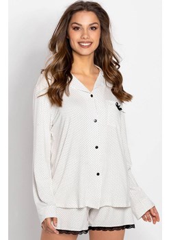 Piżama damska rozpinana Betty, Kolor ecru, Rozmiar L, Momenti per me ze sklepu Primodo w kategorii Piżamy damskie - zdjęcie 187917919