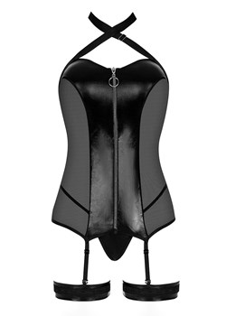 Zmysłowy komplet damski Ella Noir, Kolor czarny, Rozmiar S/M, Beauty Night ze sklepu Intymna w kategorii Komplety bielizny damskiej - zdjęcie 187918045