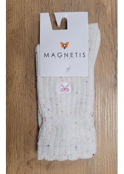 Ciepłe skarpetki damskie w prążek serduszka CO5025 ecru, Kolor ecru, Rozmiar uniwersalny, Magnetis ze sklepu Intymna w kategorii Skarpetki damskie - zdjęcie 187918248
