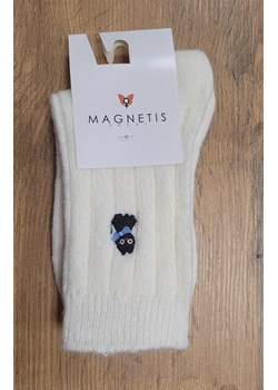 Ciepłe skarpetki damskie z aplikacją ecru YN5063, Kolor ecru, Rozmiar uniwersalny, Magnetis ze sklepu Intymna w kategorii Skarpetki damskie - zdjęcie 187918257