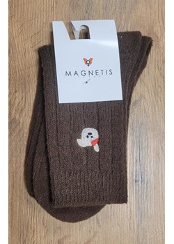 Ciepłe skarpetki damskie z aplikacją brązowe YN5065, Kolor brązowy, Rozmiar uniwersalny, Magnetis ze sklepu Intymna w kategorii Skarpetki damskie - zdjęcie 187918259