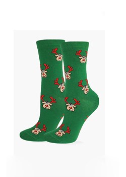 Marilyn świąteczne skarpetki damskie Rudolf Green, Kolor zielony-wzór, Rozmiar 36-40, Marilyn ze sklepu Intymna w kategorii Skarpetki damskie - zdjęcie 187918269