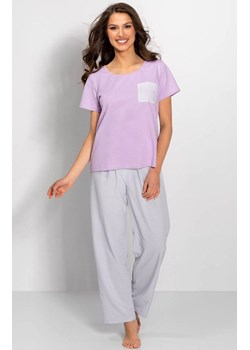 Piżama damska z długimi spodniami Caroline, Kolor fioletowo-szary, Rozmiar S, Momenti per me ze sklepu Intymna w kategorii Piżamy damskie - zdjęcie 187918345
