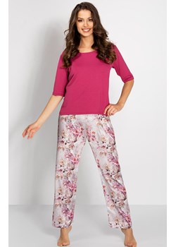 Elegancka piżama damska Cascada, Kolor różowy-wzór, Rozmiar S, Momenti per me ze sklepu Intymna w kategorii Piżamy damskie - zdjęcie 187918475
