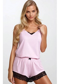 Piżama damska na cienkich ramiączkach i z krótką nogawką Laura, Kolor różowy, Rozmiar M, Momenti per me ze sklepu Intymna w kategorii Piżamy damskie - zdjęcie 187918478