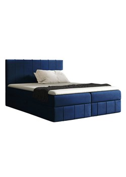 Granatowe łóżko kontynentalne z pojemnikiem 5 rozmiarów N0-R54 ze sklepu Edinos.pl w kategorii Łóżka i materace - zdjęcie 187918496