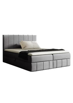 Szare łóżko kontynentalne z pojemnikiem 5 rozmiarów Z1-N17 ze sklepu Edinos.pl w kategorii Łóżka i materace - zdjęcie 187918506