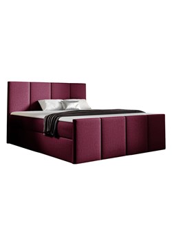 Bordowe łóżko tapicerowane z zagłówkiem 5 rozmiarów G4-K44 ze sklepu Edinos.pl w kategorii Łóżka i materace - zdjęcie 187918526