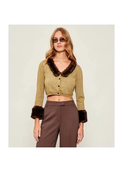 Pinko Kardigan 2w1 BLUE LAGOON | Cropped Fit ze sklepu Gomez Fashion Store w kategorii Swetry damskie - zdjęcie 187918658