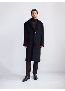 Reserved - Wełniany płaszcz - czarny ze sklepu Reserved w kategorii Płaszcze męskie - zdjęcie 187919685