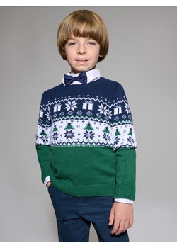 Sinsay - Świąteczny sweter w skandynawski wzór z choinkami i prezentami - zielony ze sklepu Sinsay w kategorii Swetry chłopięce - zdjęcie 187919829