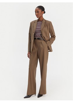 Tommy Hilfiger Spodnie materiałowe Timeless WW0WW48801 Beżowy Wide Leg ze sklepu MODIVO w kategorii Spodnie damskie - zdjęcie 187919879