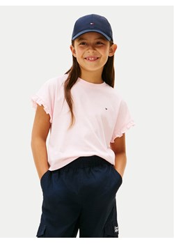 Tommy Hilfiger T-Shirt KG0KG08970 S Różowy Regular Fit ze sklepu MODIVO w kategorii Bluzki dziewczęce - zdjęcie 187919895