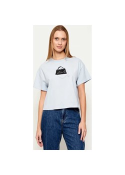 Karl Lagerfeld T-shirt Signature bag | Oversize fit ze sklepu Gomez Fashion Store w kategorii Bluzki damskie - zdjęcie 187920245
