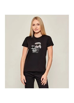 Karl Lagerfeld T-shirt IKON RS DUO | Regular Fit ze sklepu Gomez Fashion Store w kategorii Bluzki damskie - zdjęcie 187920267