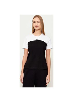Karl Lagerfeld T-shirt Bw Contrast | Regular Fit ze sklepu Gomez Fashion Store w kategorii Bluzki damskie - zdjęcie 187920469
