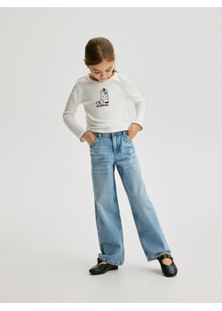 Reserved - Koszulka z haftem - złamana biel ze sklepu Reserved w kategorii Bluzki dziewczęce - zdjęcie 187922495