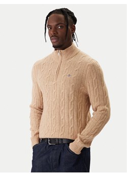Gant Sweter 8050260 Beżowy Regular Fit ze sklepu MODIVO w kategorii Swetry męskie - zdjęcie 187922916