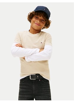 Tommy Hilfiger T-Shirt KB0KB06879 Beżowy Regular Fit ze sklepu MODIVO w kategorii T-shirty chłopięce - zdjęcie 187922965