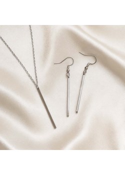 Komplet damski srebrny patyczki delikatny ze stali chirurgicznej ze sklepu otien.com w kategorii Komplety biżuterii - zdjęcie 187923927