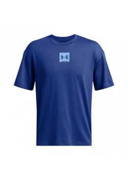 Męski t-shirt z nadrukiem Under Armour UA M Hw Os Sm Box Ss - niebieski ze sklepu Sportstylestory.com w kategorii T-shirty męskie - zdjęcie 187924029