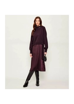 BOSS BLACK Satynowa sukienka 2w1 Flalina | z dodatkiem wełny i kaszmiru ze sklepu Gomez Fashion Store w kategorii Sukienki - zdjęcie 187924169