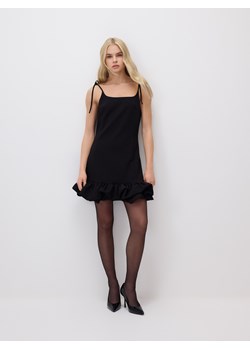 Reserved - Sukienka mini z wiązaniem - czarny ze sklepu Reserved w kategorii Sukienki - zdjęcie 187924788