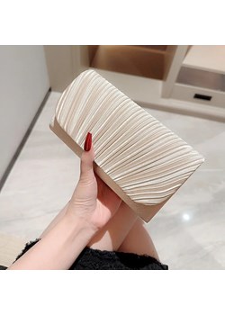 Plisowana wieczorowa kopertówka - Beżowy ze sklepu Intimica.pl w kategorii Kopertówki - zdjęcie 187927308