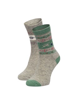 Skarpety długie GINO ROSSI CEO_BR_GR_004_W_AW25 (2 PACK) Szary ze sklepu eobuwie.pl w kategorii Skarpetki męskie - zdjęcie 187927315