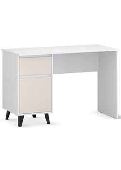 Biurko komputerowe z szafką i szufladą biały + kaszmir Z0-K66 ze sklepu Edinos.pl w kategorii Biurka i sekretarzyki - zdjęcie 187927395