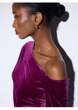 Mohito - Welurowa bluzka - fioletowy ze sklepu Mohito w kategorii Bluzki damskie - zdjęcie 187927719