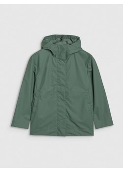Dziecięca kurtka przejściowa przeciwdeszczowa  4F 4FJWSS25TJACU213 - zielona ze sklepu Sportstylestory.com w kategorii Kurtki dziewczęce - zdjęcie 187930776