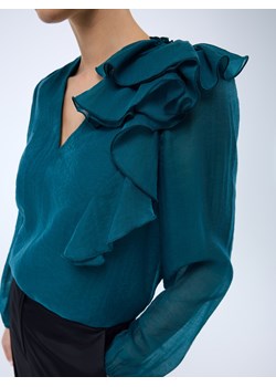 Mohito - Bluzka z ozdobnym detalem 3D - zielony ze sklepu Mohito w kategorii Bluzki damskie - zdjęcie 187930857