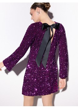 Mohito - Cekinowa fioletowa sukienka mini - fuksjowy ze sklepu Mohito w kategorii Sukienki - zdjęcie 187930875