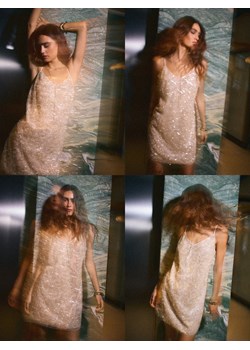 Mohito - Cekinowa sukienka mini - złoty ze sklepu Mohito w kategorii Sukienki - zdjęcie 187930927