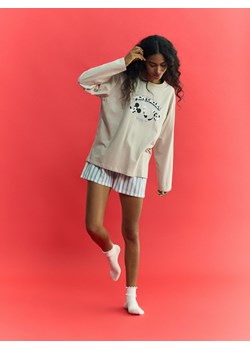 Reserved - Dwuczęściowa piżama Mickey Mouse - beżowy ze sklepu Reserved w kategorii Piżamy damskie - zdjęcie 187931246