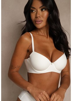 Biały Gładki Biustonosz o Klasycznym Fasonie Amanei ze sklepu renee.pl w kategorii Biustonosze - zdjęcie 187931329