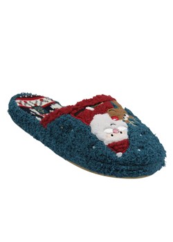 Ciepłe, Świąteczne Kapcie Damskie American Club SL 21/24, turkusowe ze sklepu ulubioneobuwie w kategorii Kapcie damskie - zdjęcie 187931368
